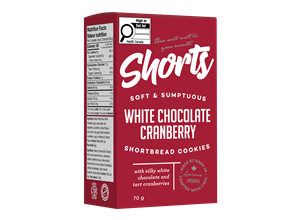 White Chocolate Cranberry Shorts 70g